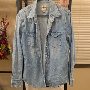 Denim Mens Button Up